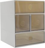 Desk Drawers Changeable Combination Plastic 4 Drawers Cube Storage Organizer for Office Supplies, Pens and Pencil, Comestic Stuff - Image 2